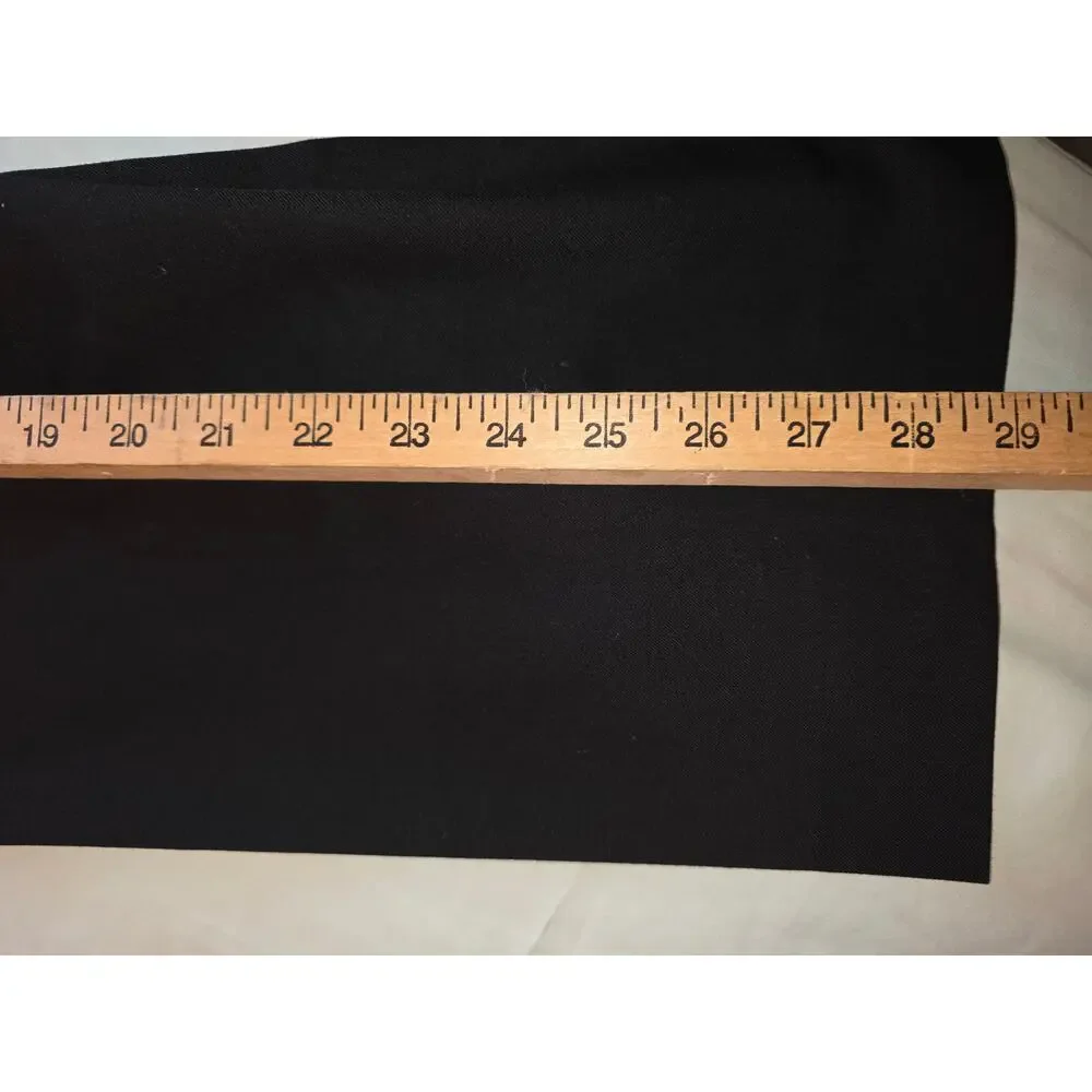 Vintage Y2K Mens Black Pleated Tuxedo Pants Satin Stripe Adjustable Waist 30x29